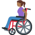 👩🏾‍🦽 woman in manual wheelchair: medium-dark skin tone display on Twitter